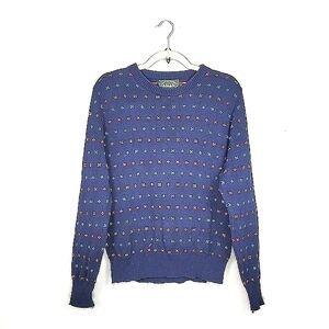 Lake Harmony Rowing Club Navy Knit 80's Vintage Sweater